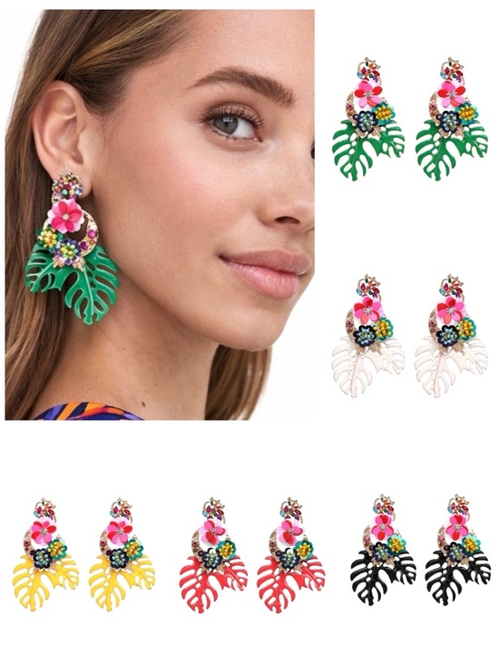 Handmade Jewelry - Colorful Bold Color Statement Earrings